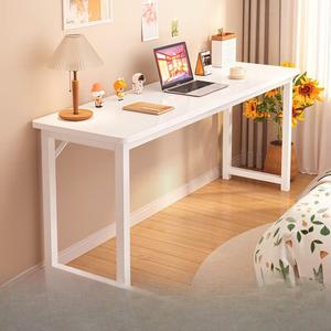 Стол компьютерный 120 см Naijia, одноуровневый, цвет: теплый белый + белая рама