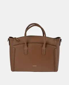 Кожаная сумка-тоут с ручками и плечевым ремнем Guy Laroche, песочный