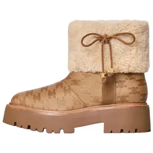 CELINE Triomphe короткие снегоступы женские Brown