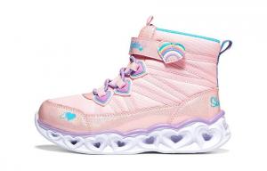 Детские кроссовки Heart Lights GS High-top розовые/разноцветные Skechers