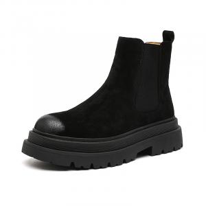 FAPAI Женские челси ботинки Black/Yellow с увеличенной высотой, цвет Yellow Height Increasing