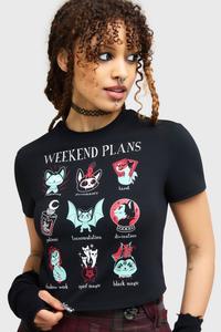 Футболка THE VAMPURR by KILLSTAR Weekend Plans Baby Tee, черный