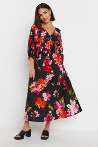 Платье миди с цветочным принтом Pixiegirl Petite, черный