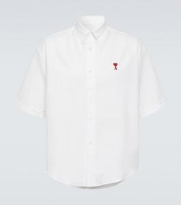 Рубашка ami de cœur из хлопкового поплина Ami Paris, белый