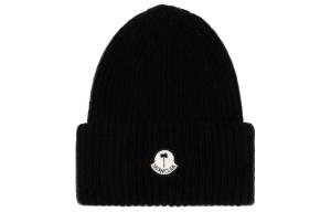 MONCLER GENIUS Шерстяная мужская шапка-бини черная, Black