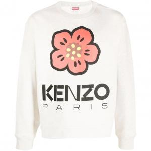 Свитшот Poppy Cotton KENZO, серый белый