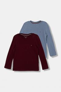 Детская хлопковая кофта с длинным рукавом, упаковка 2 шт. Tommy Hilfiger, бордовый