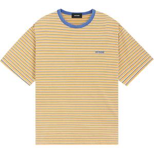 Футболка с полосками и логотипом WE11DONE, желтый