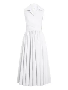 Драпированное платье миди Patou, белый