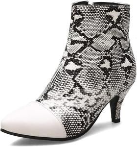 Женские модные ботильоны VOKLIN с острым носком, шпилькой и невысоким каблуком, с боковой молнией, подходящие к платью, White-Velvet Lined