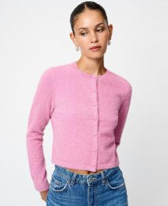 Женский облегающий кардиган из мишуры French Connection, Taffy Pink