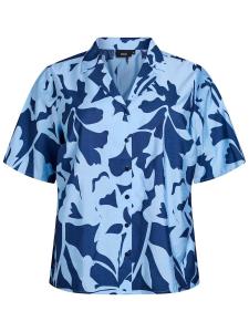 Блуза Zizzi Eclaru, светло-синий/темно-синий