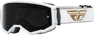 Мотокроссовые очки с логотипом FLY Racing zone, White/Gold