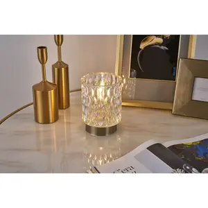 Настольная лампа Clear Glamour E14, 1 шт., теплый белый свет, питание от батареек, функция таймера, светильник для свечи Pauleen, Bunt/messingfarben