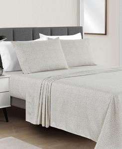 Комплект постельного белья из микрофибры с принтом, размер 4 (полный), легко моющийся Macy's, цвет tan leaf