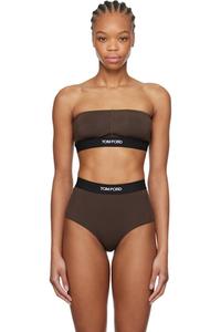 Коричневый бюстгальтер-бандо из модала Signature TOM FORD