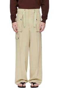 Легкие брюки-карго Viyella цвета хаки из хлопчатобумажной шерсти AURALEE