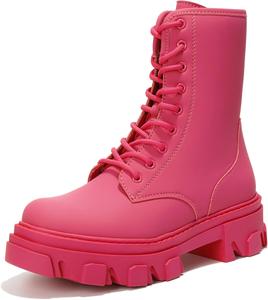 Женские ботильоны на массивном каблуке с платформой, шнуровкой, для осени и зимы, уличная мода, удобный каблук-блок (Chrisley) Cape Robbin, Pink