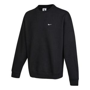 Толстовка Nike Solo Swoosh Crewneck Sweatshirt 'Black', черный
