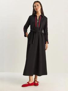 Bianco Lucci Платье-рубашка в черном цвете