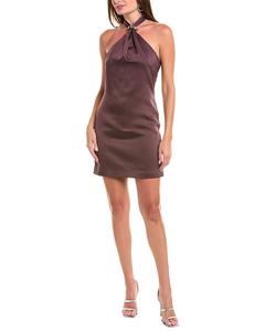 Халстон Лэйла Шармюз Коктейльное платье Halston, коричневый