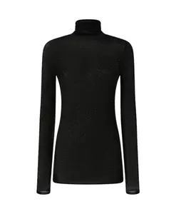 Свитер с длинными рукавами и высоким воротником Pinko, черный