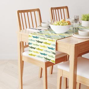 Настольная дорожка, 100 % хлопок, 16x72 дюйма, Funny Gators.