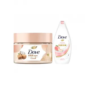 Набор для ухода с ароматом мороженого скраб увлажняющий эффект 280г+200г Dove