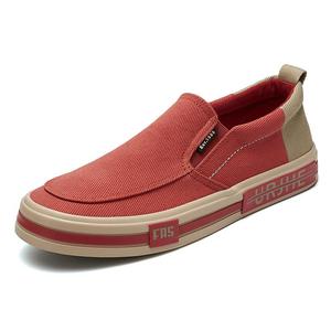 SENJIALUO Кроссовки мужские низкие износостойкие из парусины - кирпично-красные, цвет Brick Red