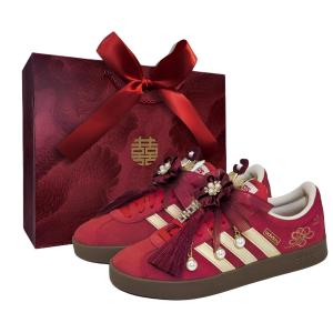 Vl Court Classic Love Forever устойчивые к истиранию низкие кроссовки для скейтбординга Unisex золотой Adidas, красный золотой