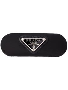 Prada заколка для волос с логотипом, черный