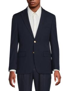 Спортивное пальто современного кроя из плотной ткани стретч Tommy Hilfiger, темно-синий