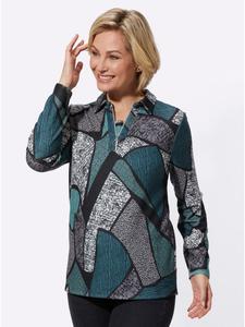 WITT WEIDEN Футболка с длинными рукавами, с принтом в морской черной гамме