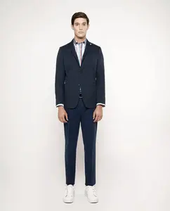 Мужские брюки повседневного и классического кроя из хлопка Mirto, темно-синий