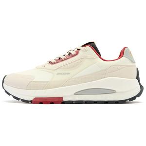 QIAODAN Легкие, мягкие, нескользящие, повседневные туфли с низким верхом, мужские, бежево-красные