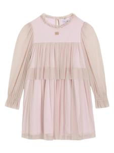 Dolce & Gabbana Kids платье из тюля пуэн-деспри, розовый