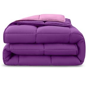 Wometo Двустороннее двухцветное одеяло на все четыре сезона, фиолетовый цвет, 155x220 см
