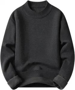 Свитер с высоким воротником Solid Color Pullovers для мужчин