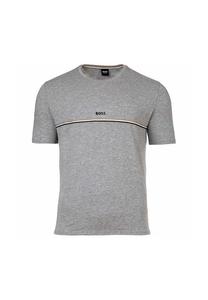 Футболка - уникальная футболка с круглым вырезом из хлопка и эластичным логотипом Boss, серый