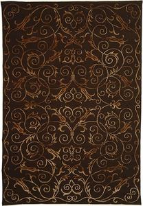 Ковер SAFAVIEH, 244 x 305 см, - коллекция Tibetan - большой - Chocolate, ручной вязки из шелка и шерсти, идеален для гостиной, спальни, офиса, столовой (TB417G)