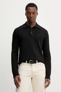 Хлопковый свитер Tommy Jeans, черный