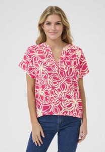 Блуза Kaffe KAANO, Rasberry Light Beige Flower/Light Pink