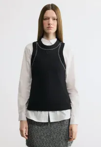 Куполообразные заклепки на воротнике и пройме топа Dkny, Black