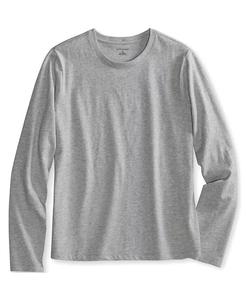 Школьная форма для девочек, футболка Essential с длинными рукавами Lands' End, серый