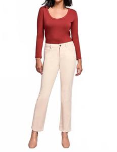 Прямые брюки из эластичного вельвета цвета «лунный камень» Tribal, Moonstone