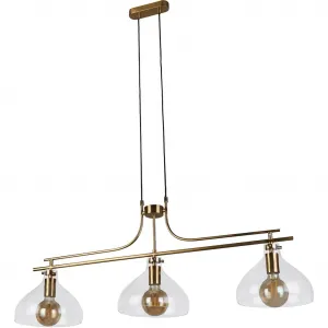 Подвесной светильник Подвесной светильник Margarita, с 3 плафонами E27 1 шт. Идеально подходит для ламп с нитью накала Searchlight, Messing