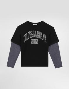 Футболка из джерси с вышивкой Dolce&Gabbana, мультиколор