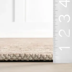Коврик из шерсти и хлопка Fae nuLOOM, 91x152 см, бежевый
