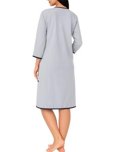 Aquarti Женский банный халат Aquarti на молнии, рукава 3/4, серый