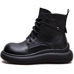 MATA Черные женские короткие ботинки Мартин высотой 6 см, цвет Black